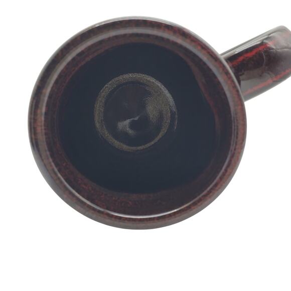 Verena Street Coffee Mug 14oz Deneen Pottery Black Brown Red Drip Glaze Cup 2021 - Picture 8 of 10